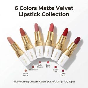 Lápiz Labial Mate <span class=keywords><strong>de</strong></span> Marca Privada con Logotipo Personalizado, Lápiz Labial <span class=keywords><strong>de</strong></span> Terciopelo <span class=keywords><strong>de</strong></span> Larga Duración a Prueba <span class=keywords><strong>de</strong></span> Agua, Bajo MOQ, <span class=keywords><strong>Maquillaje</strong></span> Labial Vegano al por Mayor - Product Image 6