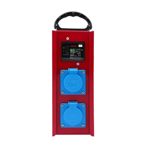 2 Gang Metal Waterproof Aviation <b>Socket</b> Box 16A 3 Pin Industrial with Circuit Breaker Protection , Portable <b>socket</b> box - Product Image 1