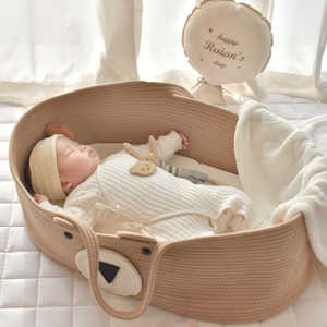 Panier à <span class=keywords><strong>langer</strong></span> pour bébé très vendu, en corde de coton douce, organisateur de <span class=keywords><strong>commode</strong></span>, surmatelas pour bébé, literie pour nouveau-né, 70x40x25cm, écologique - Product Image 2