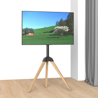Soporte de TV de Acero y Madera Khcoohoo Kehao, Giratorio, Altura Ajustable para Sala de Estar, Soporte para TV LED de 65 Pulgadas, Luces LED/Toma de Corriente