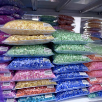 5000 pièces en gros de breloques pour ongles en résine Macaron Mocha Star, couleur bonbon, dos plat, étoile à cinq branches effet aurore, pour décoration d'ongles