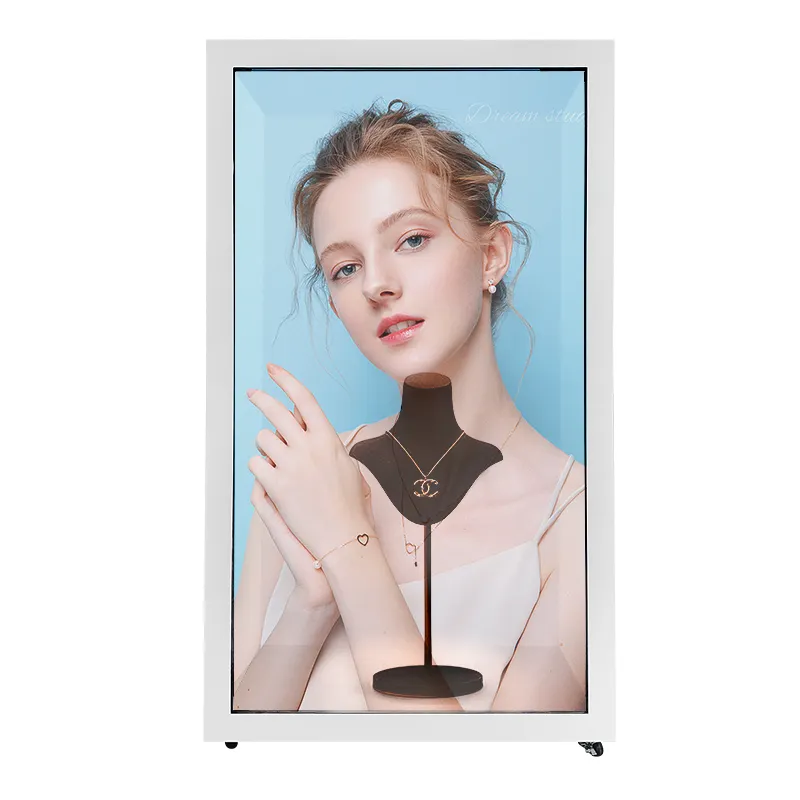 홀로그램 가상 디지털 멀티 터치 LCD 화면 광고 디스플레이 플레이어 투명 대화 형 홀로그램 쇼케이스