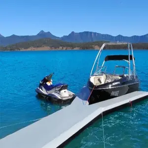定制便携式喷气滑雪超级船浮船平台充气v型码头待售