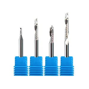 Hot Sale Acrylic Cutting Bits Single Flute Endmill CNC Milling Cutter Spiral Solid Carbide Flat End Mills Router Bit