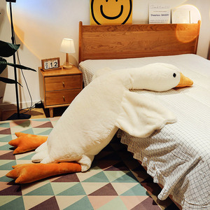 White Goose Plush <b>Pillow</b> 50 100 150 190 Cm Soft Stuffed Toy For Bedroom Decor Unisex Gift - Product Image 3