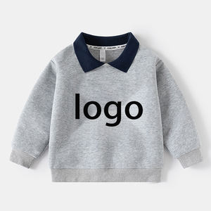 Sudadera Polo para Niños, Primavera 2026, Nuevo Estilo, Sudadera de Manga Larga para Niños Grandes, Sudadera de Manga Larga con Contraste de Color - Product Image 4