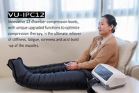 Máquina de Compresión Neumática Negra de 12 Cámaras Premium para Drenaje Linfático y Recuperación Muscular para Atletas