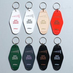 Móc Khóa Phòng Khách Sạn Nhà Nghỉ Cổ Điển Phong Cách Cổ Điển Bằng Nhựa <span class=keywords><strong>ABS</strong></span> Trắng In Logo Tùy Chỉnh Khuyến Mại - Product Image 1