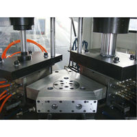 Machine de moulage par injection-soufflage automatique à un seul passage avec PLC Mitsubishi pour ampoules PC/PP, 4 cavités, facile à utiliser