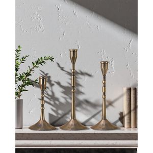 YOUTUOY ensemble de 3 pièces vintage bougeoirs coniques faits à la main ferme cuisine table de fête centre de table pour mariage autres occasions - Product Image 1
