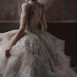 <span class=keywords><strong>Vestidos</strong></span> <span class=keywords><strong>de</strong></span> <span class=keywords><strong>novia</strong></span> simples <span class=keywords><strong>y</strong></span> <span class=keywords><strong>elegantes</strong></span> para mujer Nuevo vestido <span class=keywords><strong>de</strong></span> <span class=keywords><strong>novia</strong></span> <span class=keywords><strong>de</strong></span> varias capas con volantes Vestido <span class=keywords><strong>de</strong></span> baile <span class=keywords><strong>de</strong></span> tren <span class=keywords><strong>de</strong></span> barrido Lsht013 - Product Image 2