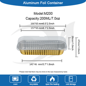 Stampi da Forno Usa e Getta Colorati <span class=keywords><strong>per</strong></span> Asporto, Mini Teglie <span class=keywords><strong>Rettangolari</strong></span> in Alluminio con Coperchi, Sicure <span class=keywords><strong>per</strong></span> il Forno - Product Image 6