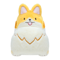 Corgi jouet jaune personnalisé élastique souple oreiller de grande taille 40cm 60cm 80cm peluche peluche voiture oreiller en peluche