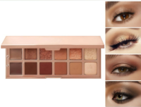 Palette de fards à paupières multicolores à paillettes, marque privée, végétalienne, 12 couleurs, fard à paupières imperméable