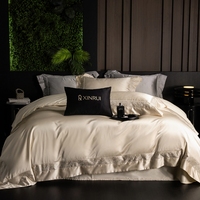 Parures de lit de luxe 60S 100% Lyocell, ensemble de draps 4 pièces, doux, frais, respirant, écologique, pour la maison, l'hôtel, vente en gros, sur mesure
