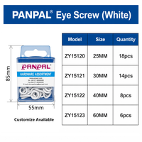18 vis à œillets, crochets à œillets blancs en acier inoxydable 304 pour le bois, vis à œillets résistantes à la rouille, 25 mm, 30 mm, 40 mm, 60 mm