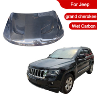 Capot avant en fibre de carbone véritable personnalisé pour Jeep Grand Cherokee SRT 2011-2017 2018 2019 2020 2021 2022 Capot moteur en carbone