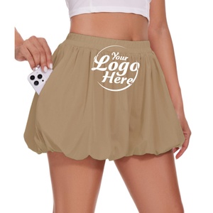 Summer a Line Bubble Skirt Loose Fit Workout Athletic Skorts Wide Leg <b>Balloon</b> Comfy Bubble Shorts Casual Ruffle Dresses - Product Image 5