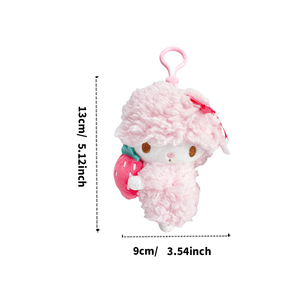 Llavero Adorable de <span class=keywords><strong>MINISO</strong></span> con Diseño de Piano y Abrazo de Fresa de <span class=keywords><strong>Sanrio</strong></span>, Perfecto para Decorar Bolsos y Llaves, Juguete Suave Personalizable - Product Image 6