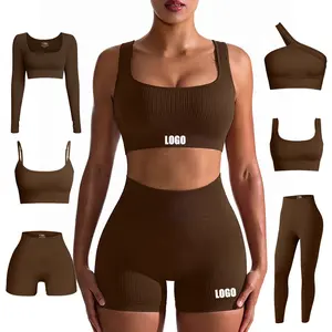 Custom Women Comfortable Yoga Wear 1x-6x Lady Workout Clothing Sets 2pcs Xxxl Activewear Fitness Ladies Plus Size Yoga Sets