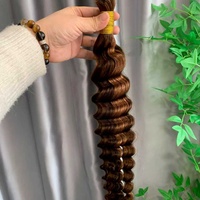 CF466 Super Wave Color # Extensions de cheveux humains en vrac pour tressage, 22 et 24 pouces, prix de gros