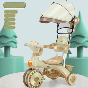 Vente flash Vélo Nouvelle mode Tricycles pour enfants <span class=keywords><strong>de</strong></span> 2 à <span class=keywords><strong>6</strong></span> ans avec auvent et poignée <span class=keywords><strong>de</strong></span> poussée <span class=keywords><strong>Tricycle</strong></span> pour enfants Bébé - Product Image 2