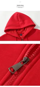 Sweat à capuche Arctic <span class=keywords><strong>Expedition</strong></span> pour homme 500GSM Silver Fox Fleece Heavyweight Zip Parka Brodé Design Solid Lined Washed Hooded - Product Image 4