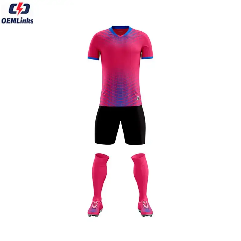 Hoge Kwaliteit Sublimatie Voetbal Jersey Uniform Heren Voetbal Jersey Set Voetbalkleding