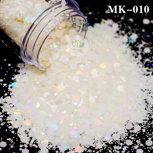 Opale bianco Chunky Glitter Mix iridescente <span class=keywords><strong>colore</strong></span> Shift Glitter per Nail Art resina epossidica Tumbler Slime artigianato - Product Image 4