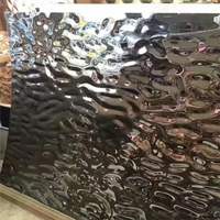 Panneau mural en acier inoxydable 304 HL BA, finition miroir argenté, épaisseur personnalisée (0,3-6 mm), découpe, pliage, soudage, design à effet d'ondulation d'eau, décoration de plafond