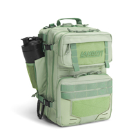 Sac à dos tactique imperméable LAMGOYI avec logo personnalisé, 9L 25L 35L, multi-compartiments, sac de sport MOLLE avec sangle de poitrine et dos rembourré