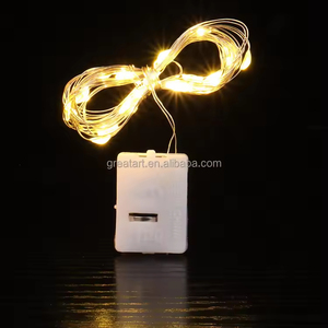 マイクロミニLED銅ライトストリング10/20/30LEDバッテリー操作ウォームホワイトクリスマスデコレーションIP65装飾照明 - Product Image 5