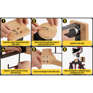 Support mural pour costumes, porte-plaques, support de suspension pour casque de <span class=keywords><strong>moto</strong></span>, présentoir de sécurité pour casques, pour magasin de vente au détail - Product Image 6