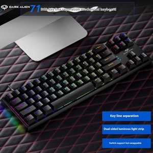 Tùy chỉnh 71-Key RGB Backlit có dây Bàn phím cơ khí với YPE-C cắm màu xanh lá cây trục cho máy tính xách tay & Trò chơi điện tử - Product Image 2