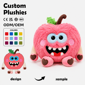 Peluche Personalizzato a Forma di Mela, Giocattolo Morbido e Soffice, Regalo per Bambini, Produzione ODM OEM, Vendita all'Ingrosso per Natale - Product Image 1