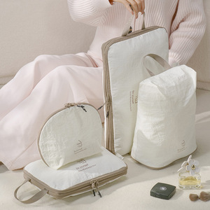 Dicompression sıkıştırma seyahat düzenleyici çanta seti seyahat bagaj organizatör çanta 4 adet ambalaj küpleri saklama torbaları - Product Image 3