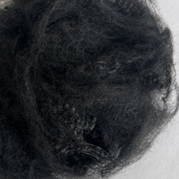Fibre de polyester staple siliconée creuse et conjuguée HCS noire recyclée, ignifuge, de qualité supérieure, pour rembourrage