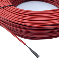 Câble électrique chauffant infrarouge à plancher chaud 24K Fil chauffant en fibre de carbone avec isolation en caoutchouc de silicone Type conducteur solide