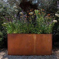 Pots et jardinières de jardin, grands pots de plantes d'extérieur, pots de plantes sur mesure, en acier corten