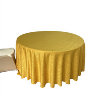Table ronde moutarde dorée en Polyester, vêtements pour mariages, Banquets et Restaurants, nouvelle collection 2022