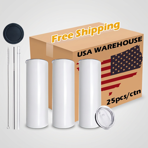 Wholesale Bulk Custom 30 Oz Straight <b>Double</b> <b>Wall</b> Tumblers Hot and Cold UV DTF Sublimation Skinny <b>Mugs</b> with Straw and Lid - Product Image 2