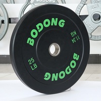 Plaques de poids de pare-chocs de musculation en caoutchouc noir 100 + livres équipement de Fitness de gymnastique haltérophilie plaque d'haltères pour poids libres