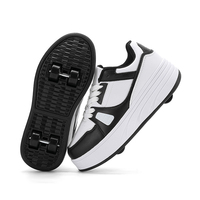 Chaussures à roulettes pour enfants 2 en 1 avec roues amovibles, chaussures à roulettes pour garçons et filles, chaussures légères pour enfants, taille 29-40