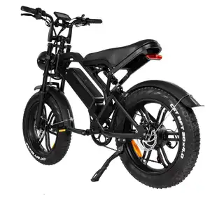 20 Inch V20 Folding Electric Fat Bike 750W 48V 15Ah Aluminum Frame CE Certified Lithium Battery Free Drop Shipping Netherlands