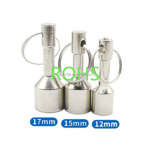 Clip rond personnalisé pour outil de pêche à la mouche en bobine N35 néodyme <span class=keywords><strong>nickel</strong></span> revêtement solide services de moulage disque porte-clés magnétique néodyme - Product Image 2