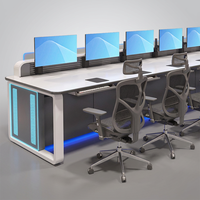Console de salle de contrôle ergonomique personnalisée pour la sécurité des moteurs – Mobilier de conception sur mesure