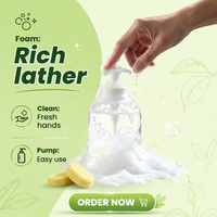 Tablette de savon pour les mains zéro déchet écologique formule douce personnalisée antibactérien multi-usages forme solide supplément de mousse épaisse