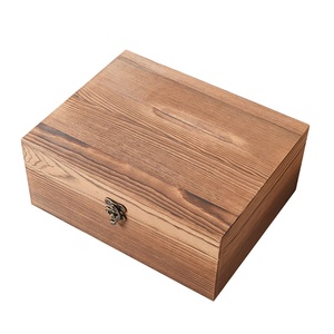 Factory Price Vintage Pine wood storage box Display Carved solid wood storage box