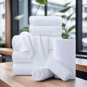 Hotel orientado a la Personalización-Toalla de mano de algodón blanco especial Toalla absorbente cuadrada para el baño del hogar Albergue Uso en el salón de belleza - Product Image 4
