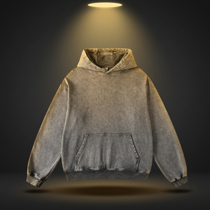 Custom Logo Oversized Heavyweight 100% Cotton Fleece Dip Dye Hoodies Men Vintage Y2K Gradient Acid Wash <b>Spray</b> Pullover Pocket - Product Image 1